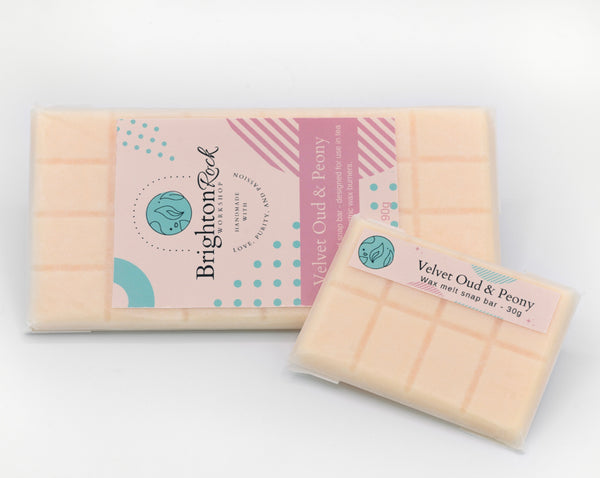 Velvet Oud & Peony Wax Melt Snap Bar