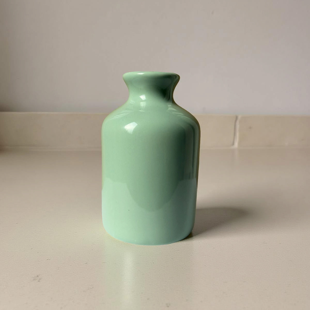 Green Ceramic Home Accent Bottle | Diffuser & Mini Vase | 100ml-0